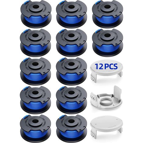 Bobines De 12 Rouleaux Pour Tondeuses Ryobi, Avec 3 Bouchons, Disponibles En Plusieurs Couleurs.