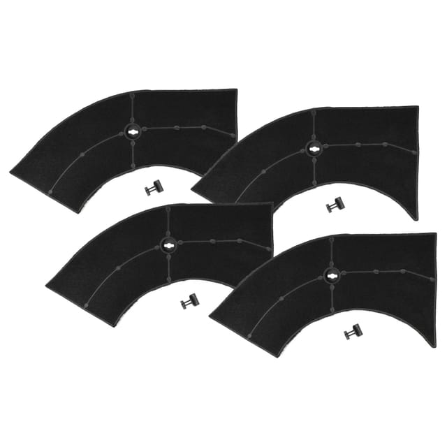 vhbw 4x Aktivkohlefilter kompatibel mit Whirlpool AKR 653 WH, AKR 655 AV, AKR 654 AV, AKR 654 WH Dunstabzugshaube - 28 x 13,3/9,5 x 2,6 cm