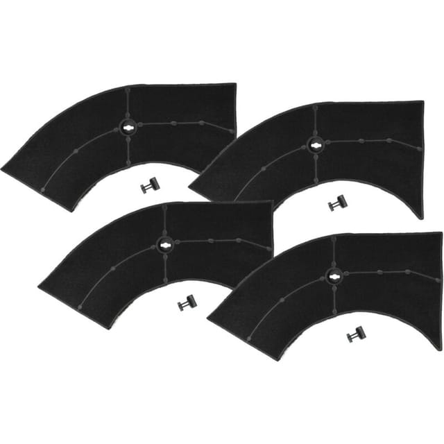 4x Aktivkohlefilter kompatibel mit Ariston SL19.1P (bk), SL19.1P (wh), SL16.1P (wh), SL16.1P ix Dunstabzugshaube - 28 x 13,3/9,5 x 2,6 cm - Vhbw