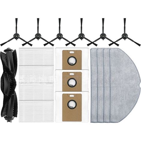Kits De Remplacement Pour Tapo Rv30 Max Plus/rv30 Max/rv20 Max Plus/rv20 Max, Comprenant Brosse, Filtre, Sac À Poussière Et Chiffon De Nettoyage.