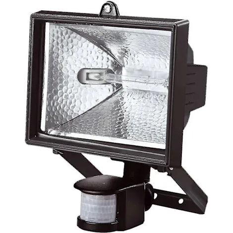 Projecteur Halogène Avec Détecteur De Mouvement - Puissant Projecteur Mural Étanche Ip44 De 400 W Pour Extérieur, Jardin Ou Maison, Avec Large Champ De Vision De 120° Et Détecteur De Mouvement Pir.