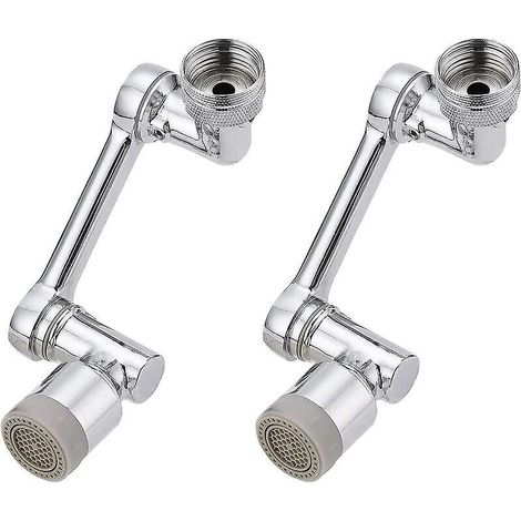 Rallonge De Robinet Rotative À 1080°, Rallonge De Pare-éclaboussures Universelle Pour Cuisine Et Salle De Bain, Rallonge De Robinet À Double Position, Chromée.
