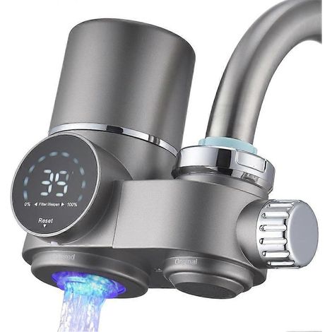 Ce Filtre À Eau Avec Écran Led, Capable De Réduire La Teneur En Plomb, En Chlore Et En Métaux Lourds, Est Adapté À L'Eau Du Robinet.