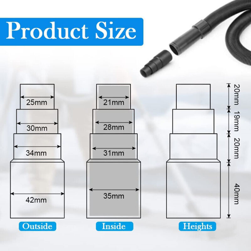 Staubsaugeradapter, 5-teiliges Universal-staubsaugeradapter-set Für Schleifmaschinen, Stichsägen, Winkelschleifer, Staubabsauggeräte, Kompatibel Mit Bosch, Makita, Kärcher Und Longziming