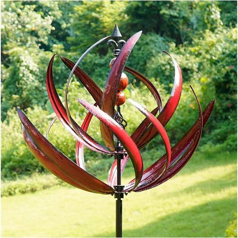Moulin À Vent De Jardin, Sculpture Éolienne Dynamique En Métal De Grande Taille