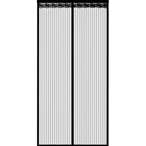 Moustiquaire À Fermeture Magnétique, 100 X 220 Cm, Noire.