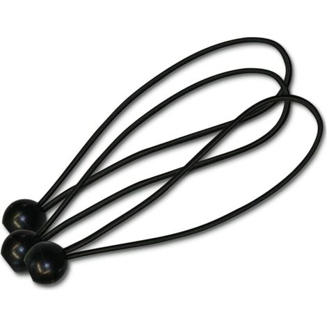 Lot De 12 Sangles En Caoutchouc Professionnelles À Embouts Sphériques Pour La Fixation De Bâches, Vélos Et Voitures - Ultra-résistantes Et Résistantes Aux Uv - 20 Cm - Noires