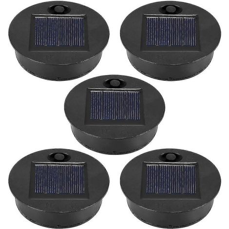 Lot De 5 Pièces De Rechange Pour Lampes Solaires (diamètre Supérieur 7 Cm, Diamètre Inférieur 6 Cm), 7 Led Blanc Chaud Étanches
