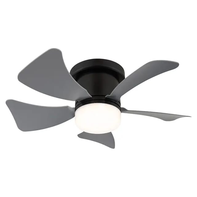 Led Ventilator Deckenventilator Fernbedienung Tageslichtlampe Lüfter grau Timer cct, 10W 750lm warmweiß-kaltweiß, d 40,6 cm