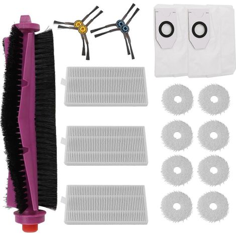 Ensemble De Remplacement De 18 Pièces Pour Les Aspirateurs Midea V12/eureka J12 Ultra, Comprenant Une Brosse Principale, Des Brosses Latérales Et Un Filtre Hepa - Parfait.
