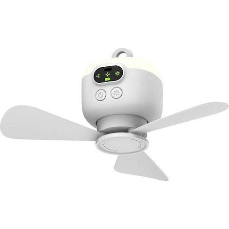 Ventilateur De Plafond Usb Rechargeable 8000 Mah – Pales Détachables – Éclairage Led – Pour Intérieur Et Extérieur – Silencieux Et Économe En Énergie