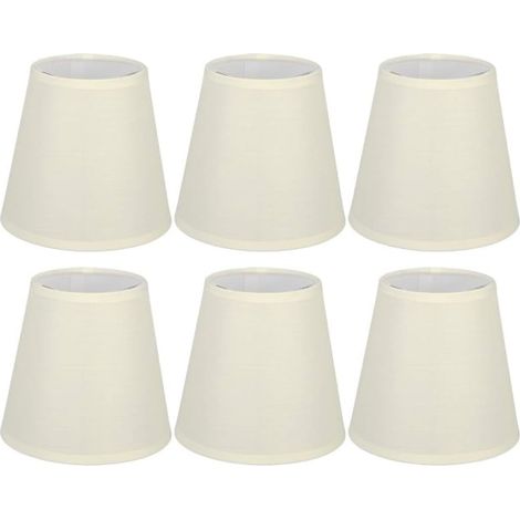 Lot De 6 Abat-jour À Pince Pour Lustre, Petits Abat-jour Coniques À Pince Pour Lustre (5,5 X 5,1 X 3,5 Pouces) - Fq