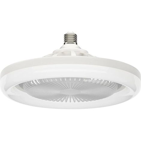 Ventilateur De Plafond Led Avec Éclairage, Douille E27, Mini Ventilateur De Plafond Rotatif Et Télécommande