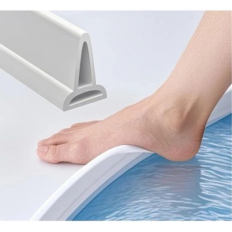 Joint D'Étanchéité Autocollant Pour Seuil De Porte De Douche Avec Joint Anti-humidité : Empêche Efficacement Les Infiltrations D'Eau Dans La Salle De Douche Et Évite Les Taches. Solution Idéale Pour L