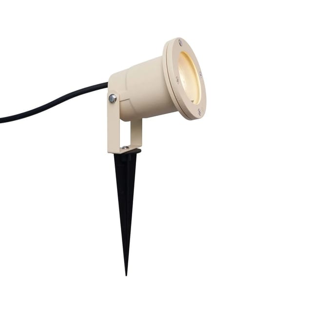Erdspießstrahler Beige GU10 50mm Verstellbar IP65 Inkl. Kabel und Stecker - Basic