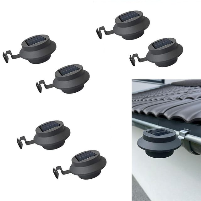 Dachrinnenleuchten led Dachrinnenleuchte Solar Dachrinnenleuchten Lichtsensor 6er Set