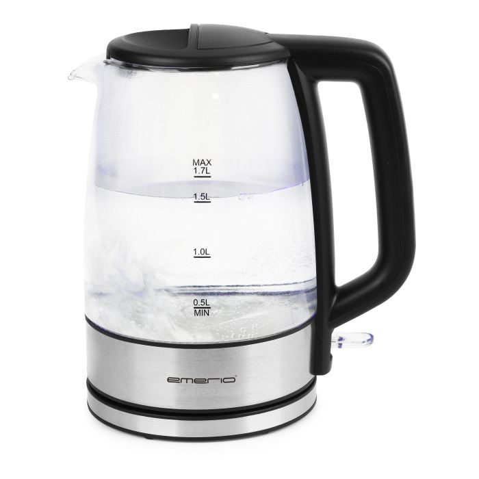 Emerio Glas-Wasserkocher WK-130126, 1,7 Liter, 2200 Watt, Beleuchtung