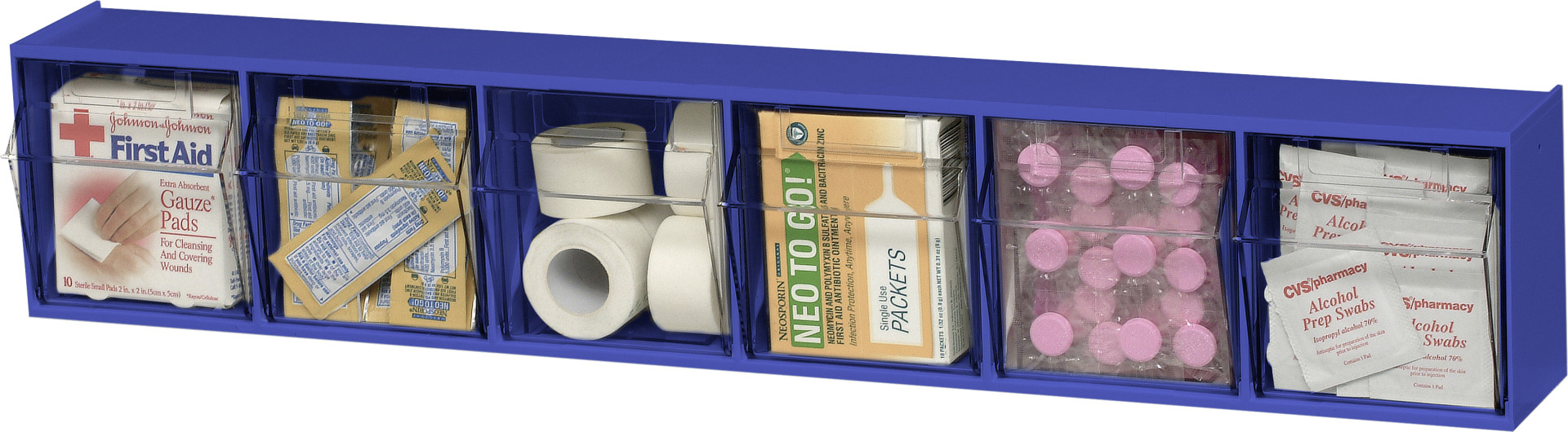 Allit 464440 Klappkasten-Magazin VarioPlus ProFlip 6 (B x H x T) 600 x 115 x 95 mm Blau, Transpare Bild 2