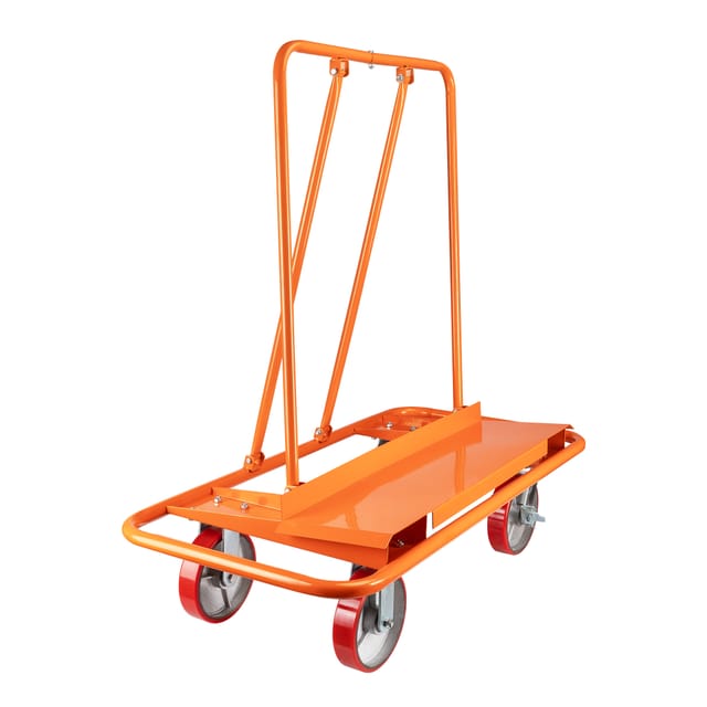 Wiltec - Plattenkarren bis 1500 kg, Plattentransportwagen 120 x 59 x 110 cm aus Stahl, Plattenwagen zum Transport von Trockenbauwänden, Holz- und