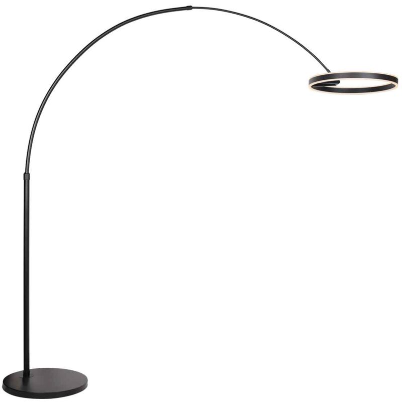 Stehlampe - Ringlux - schwarz - metall - bogenlampe - Steinhauer
