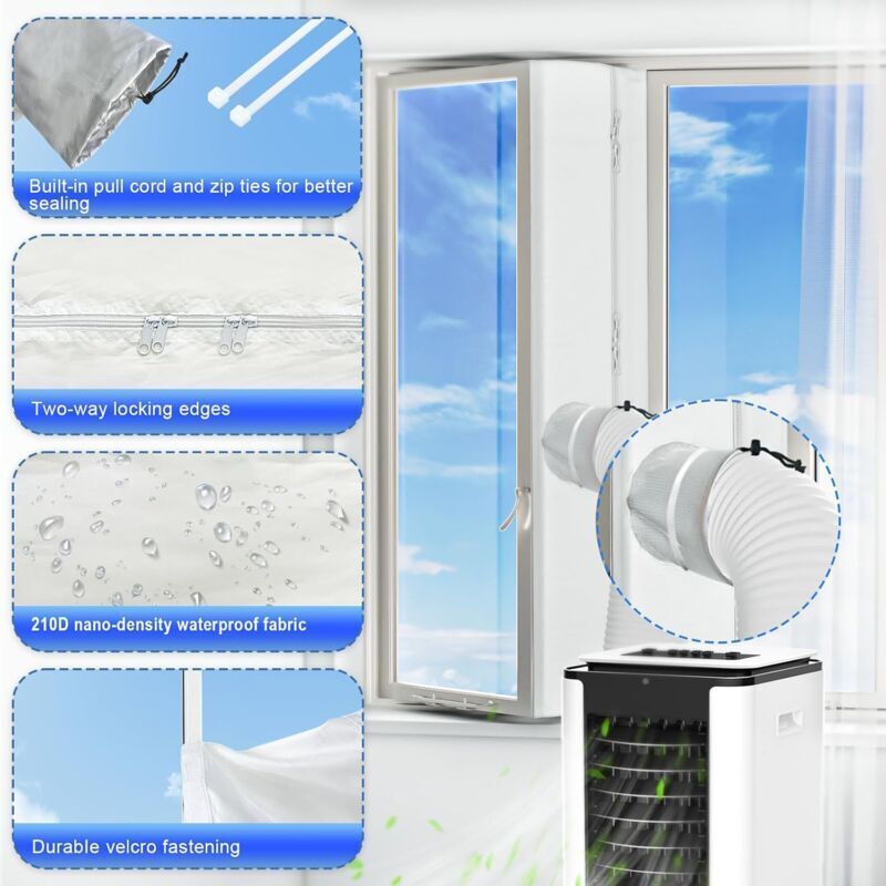 Climatis Mobile Fensterdichtung 400 Cm Für Doppelschiebetüren, Wärmedämmung Für Dachfenster, Drehkippfenster