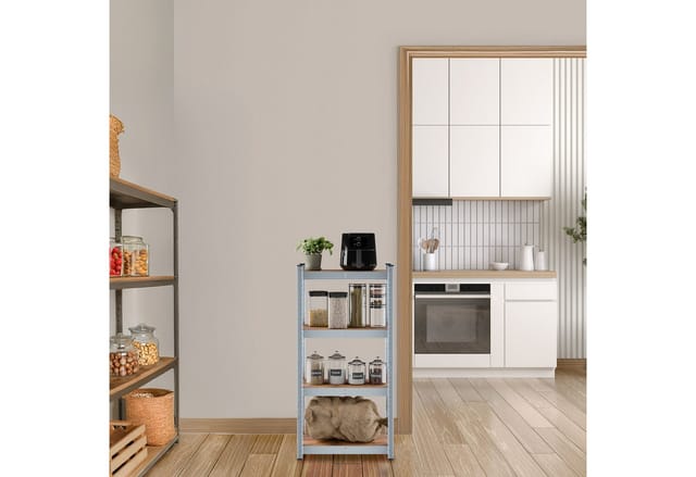 Schwerlastregal, HxBxT: 120 x 60 x 30 cm, 700 kg, verzinkter Stahl, Lagerregal Keller & Garage, braun/silber - Relaxdays