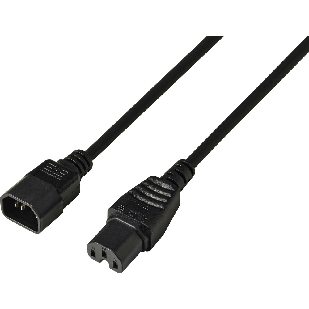 Sygonix Sy-7154268 Strom Netzkabel Schwarz 3.00 M