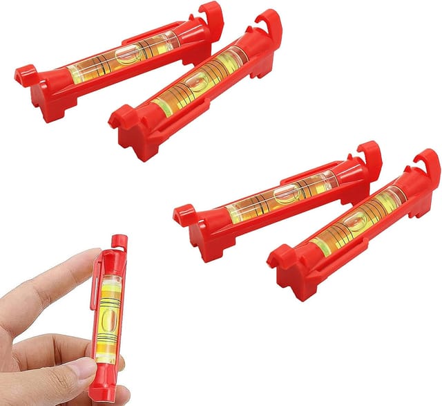 4er Set Schnurwasserwaagen Mini-Wasserwaage Kleine Wasserwaage Geeignet für Mauerwerk, Klempner, Rohre und Fliesen
