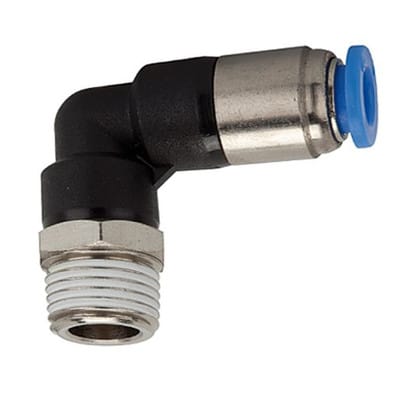 L-Steckverschraubung »Blaue Serie «, selbstabsperr., r 1/8 a. Ø4mm - Riegler
