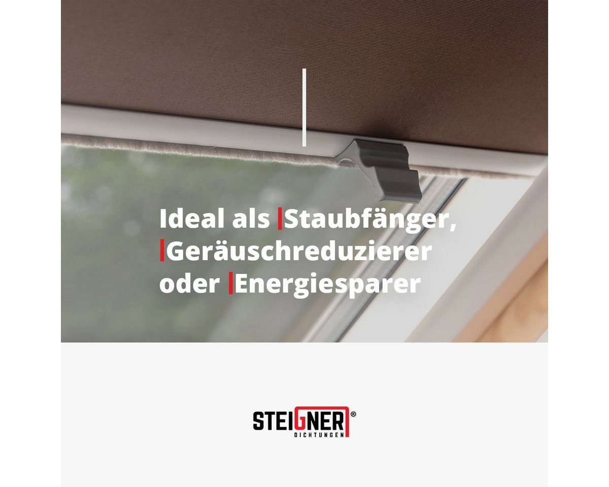STEIGNER 5m Bürstendichtung GRAU Dichtungsbürste Türbürste selbstklebend Fenster Türen, Höhe 6 mm Bild 4