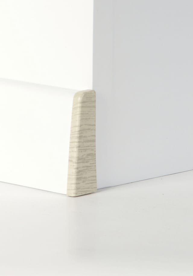 Classen - Endkappe für Clip-Leiste foliert 58 x 19 mm eiche weiß Holzpore Laminatleiste
