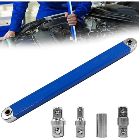 Rallonge À Cliquet Déportée Avec Adaptateur D'Entraînement 1/2 Pouce, 1/4 Pouce Et 3/8 Pouce - Rallonge Multifonctionnelle Pour Mécaniciens, Garages Et Bricoleurs - Ff