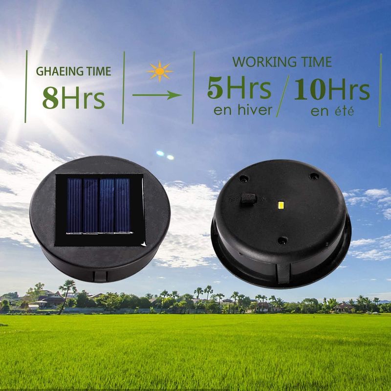 Ersatzabdeckungen Für Solarlaternen Mit Solarpanel Und Led-licht, Diy-solarlaterne Für Die Gartendekoration