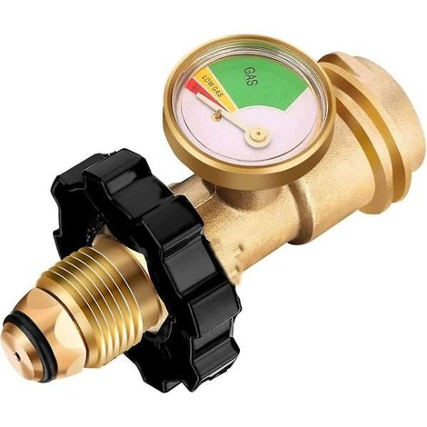 Jauge De Niveau De Réservoir De Propane, Indicateur De Niveau De Réservoir De Propane, Manomètre De Pression De Gaz Propane, Détecteur De Fuites Intégré Pour Réservoir De Propane C-pol (or).