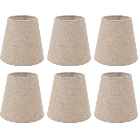 Abat-jour À Pince Pour Petites Lampes À Bougies, En Lin, Avec Accessoires D'Éclairage