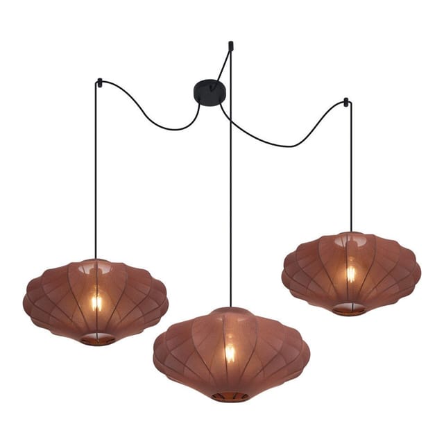 Japandi Hängelampe braun 50cm 3-flammig - Plu