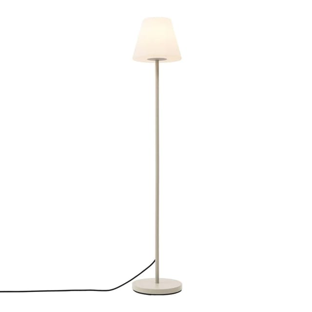 Außenstehleuchte beige mit weißem Schirm IP65 - Virginia