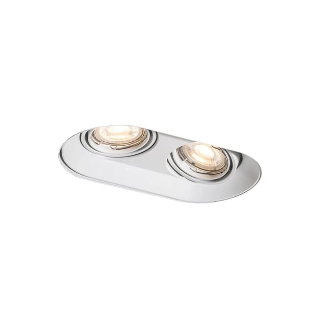 Runde Einbauleuchte weiß GU10 50mm 2-flammig - Hubs