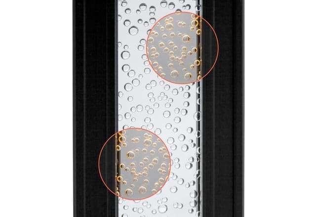 Led Solar Gartenstecker im Sprudelsäule Design - 30 cm - Garten Deko Wegeleuchte warm weiß