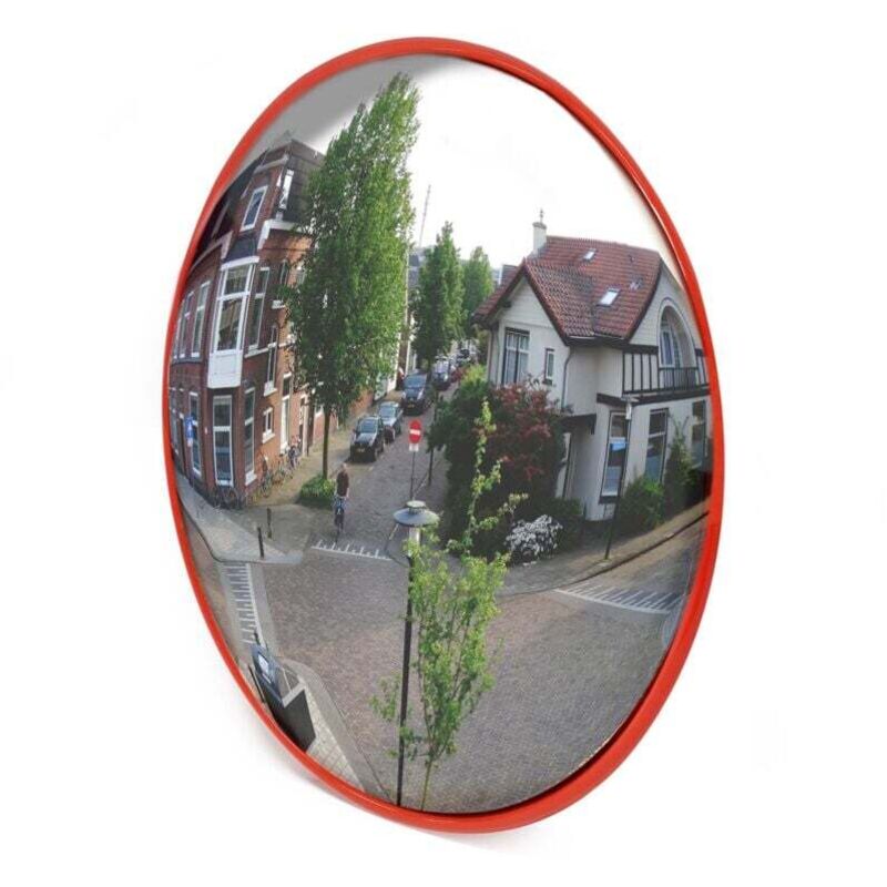 Konvexer Verkehrsspiegel, 45 Cm, 130 ° - 160 ° Sichtfeld, Verkehrsspiegel, Verkehrssicherheit, Außen- Und Innenbereich, Straßenspiegel Aus Massivem Polycarbonat, Überwachung, Straßengeschäft - Ymyny