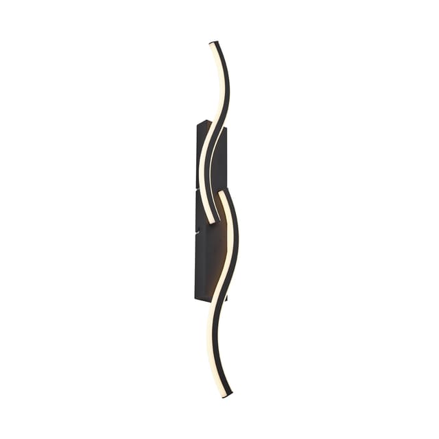 Design Wandleuchte Schwarz 3-Stufen-Dimmbar 2-Licht - Bummy