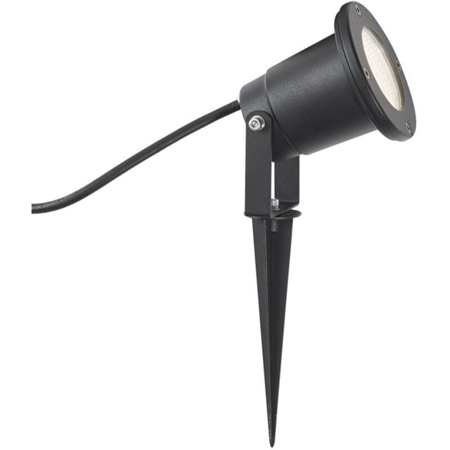Erdspießstrahler schwarz inkl. LED verstellbar IP65 mit Kabel und Stecker - Basic