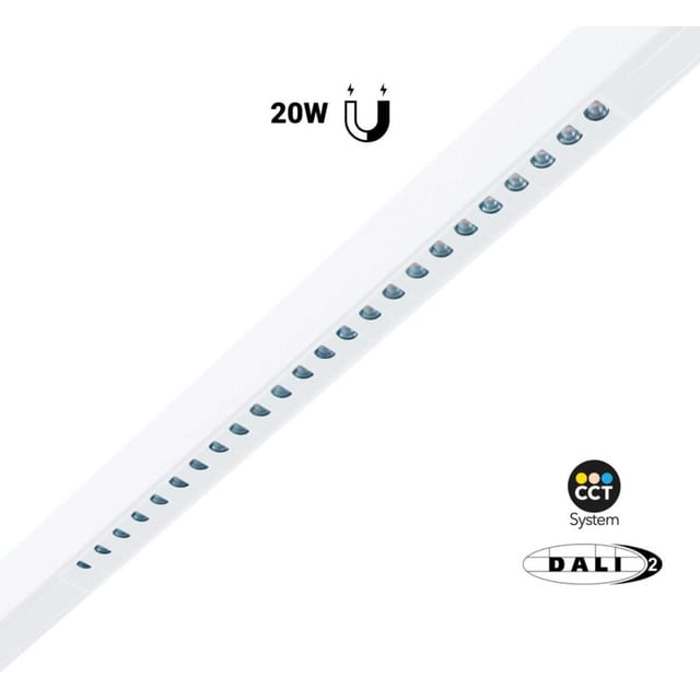 Leuchte für Magnet Schienensystem 48V CCT 20W DALI-2 dimmbar