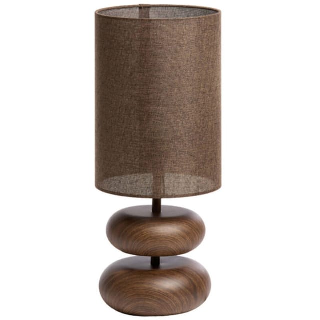 Tischlampe - Danialo - beige braun - baumwolle - Light&living