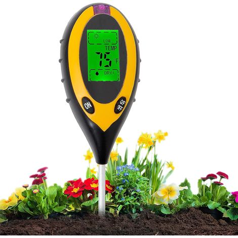 Ms01 Testeur De Ph Du Sol, Un Testeur 3 En 1 D'Humidité/lumière/ph Du Sol, Un Kit D'Outils De Jardinage Adapté Aux Jardins, Aux Pelouses Et Aux Fermes (vert).