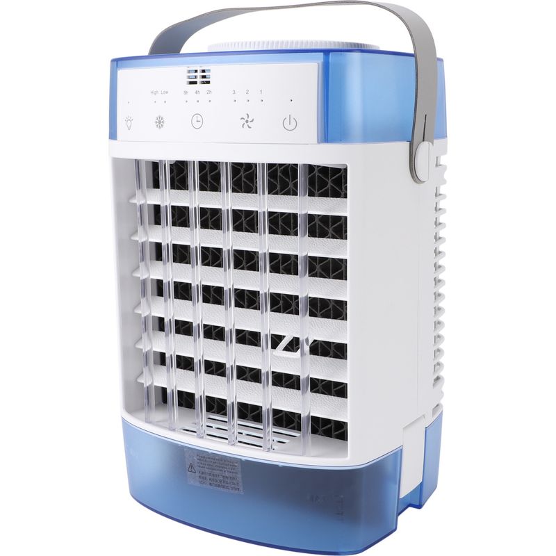 Tischventilator Mit Fernbedienung, Leise Und Mit Sprühfunktion, Ideal Fürs Büro Oder Studentenzimmer (blau).