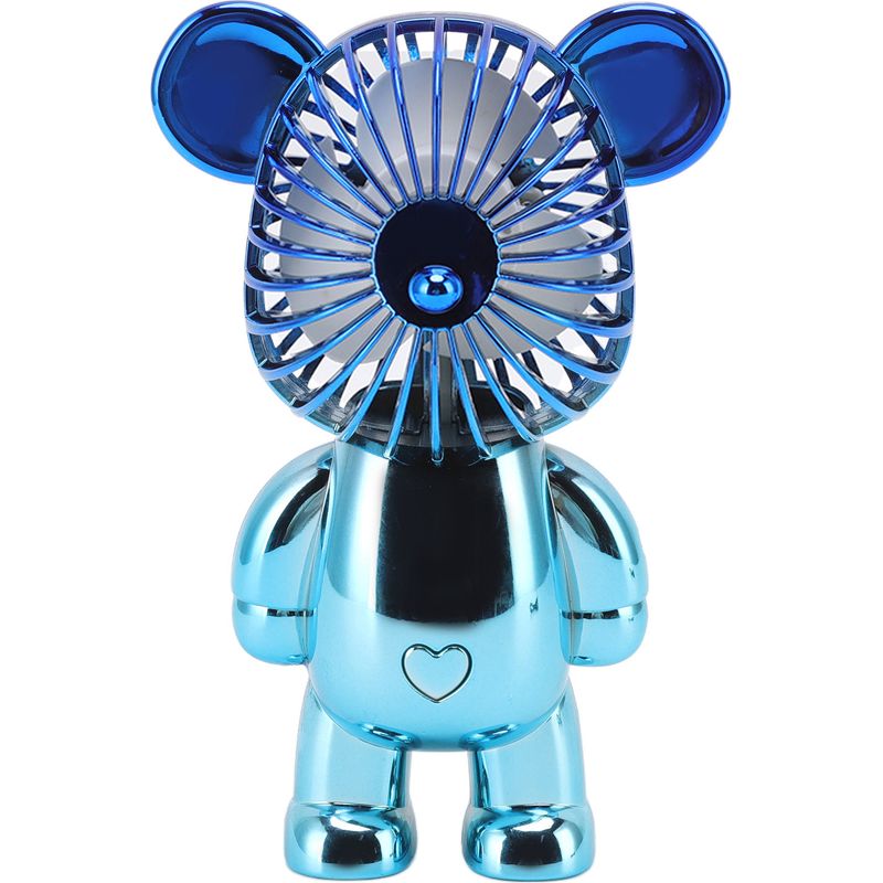 Tragbarer Handventilator, Niedliches Bärenmotiv, Usb-aufladbar, Ideal Für Büro, Schlafzimmer Und Leseecke (größe A3).