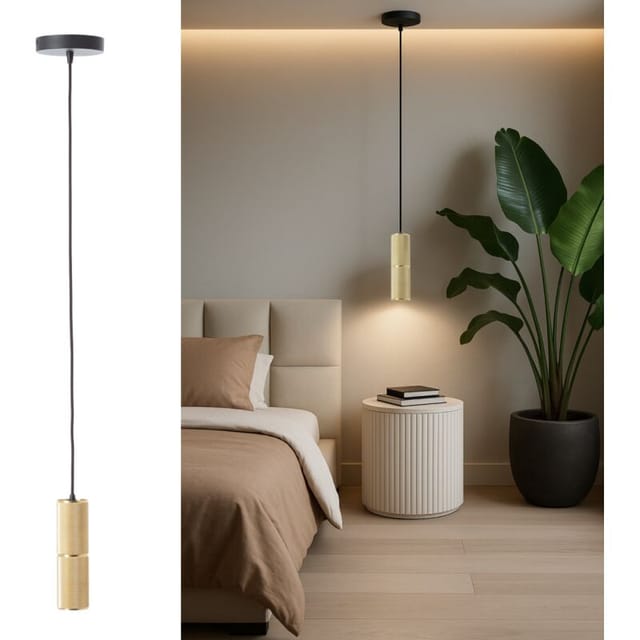 Brilliant - Marty led Pendelleuchte, GU10-Fassung, dimmbar, warmweißes Licht, ideal für Wohnzimmer & Küche, 350 Lumen, 5 w, ø 12,5 cm, Schwarz/Matt