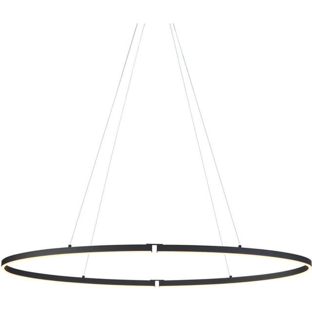 Design-Pendelleuchte Schwarz Oval 120cm inkl. led 3-Stufen-Dimmbar - Ovallo