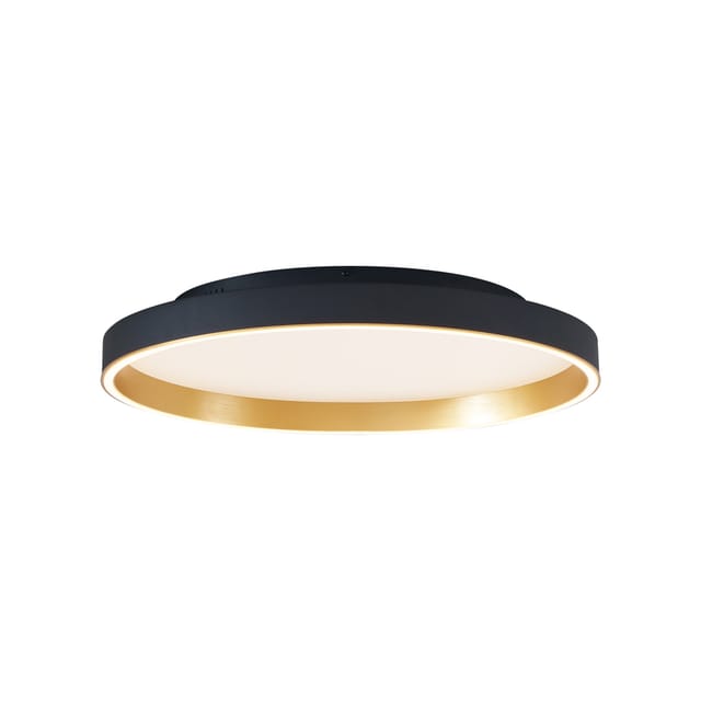 Design-Deckenleuchte schwarz mit Gold 60cm inkl. led 3-Stufen-Schalter - Ingo
